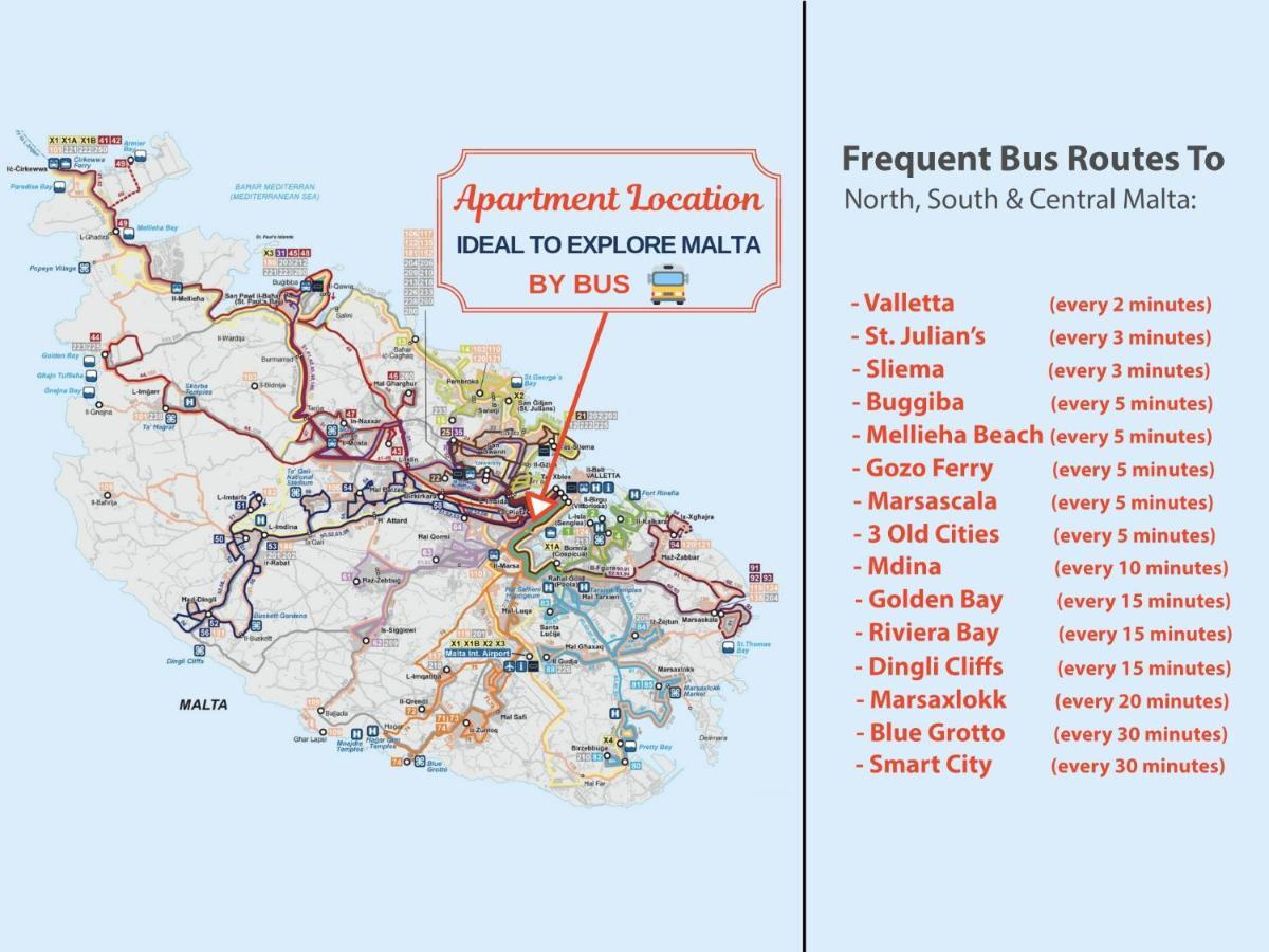 Central Rooms - Near Valletta & Sliema - Best Bus Lines Hamrun Kültér fotó